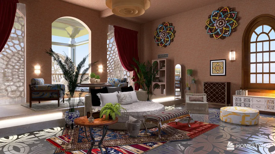 Moroccan style house 3d design renderings