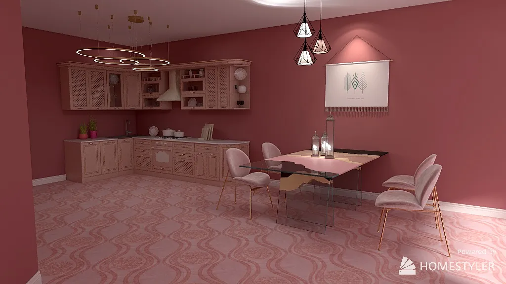 LivingDiningRoom 3d design renderings