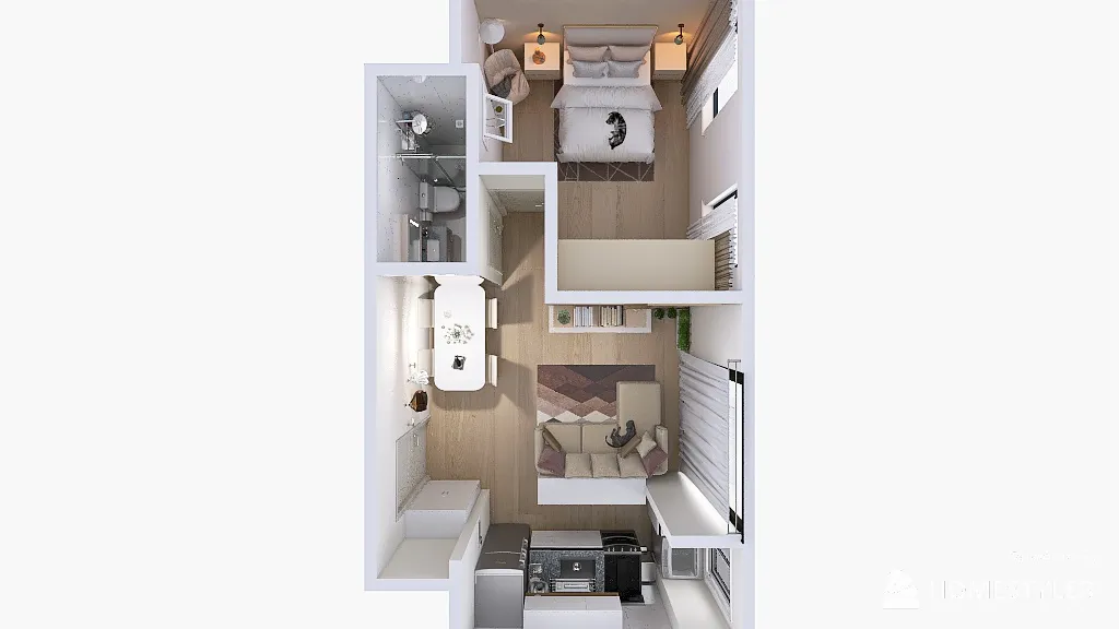 Apartamento Dani 3d design renderings