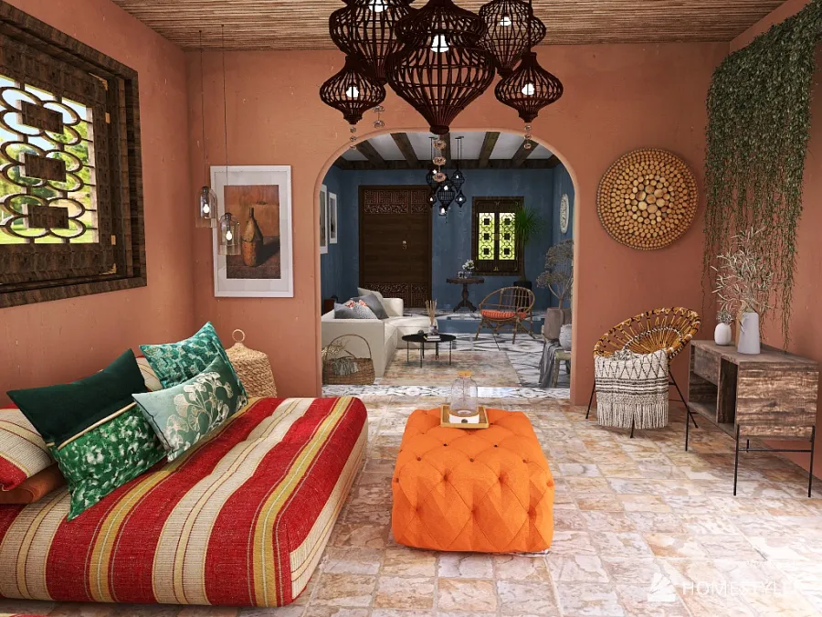 Moroccan style for web 3d design renderings