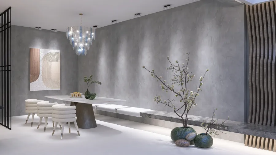 Living Room & Pool 3d design renderings