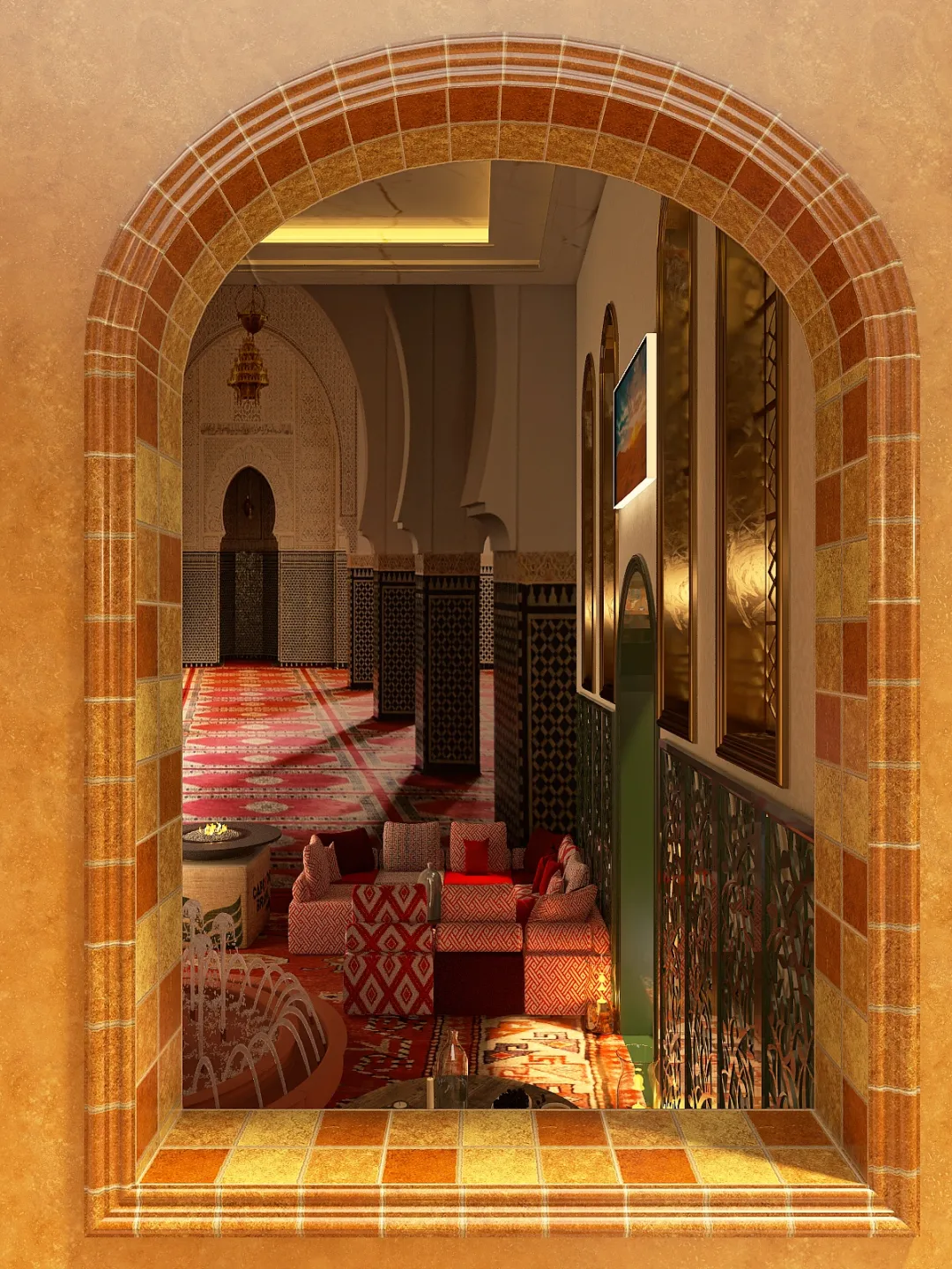 Hammam Marrakech 3d design renderings