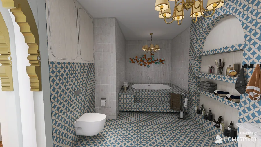 Moroccan Apartment 3d design renderings