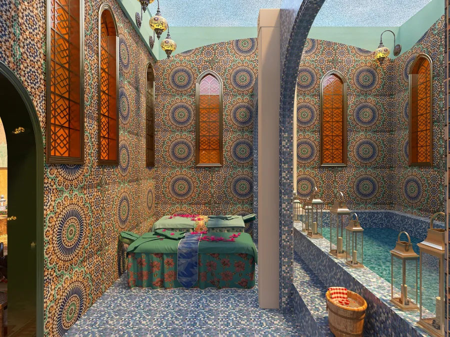 Sauna Room 3d design renderings