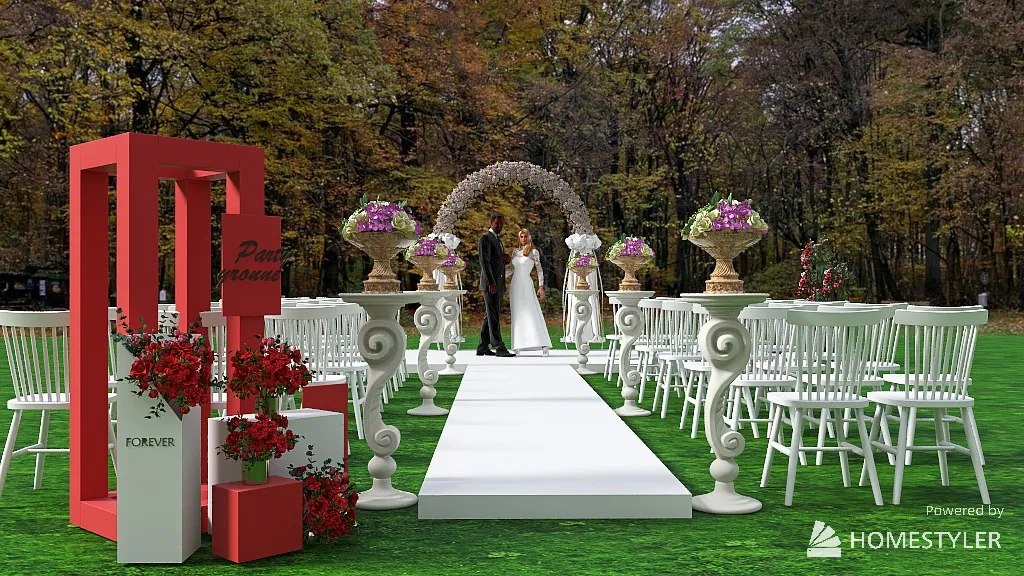 Wedding Setup 3d design renderings