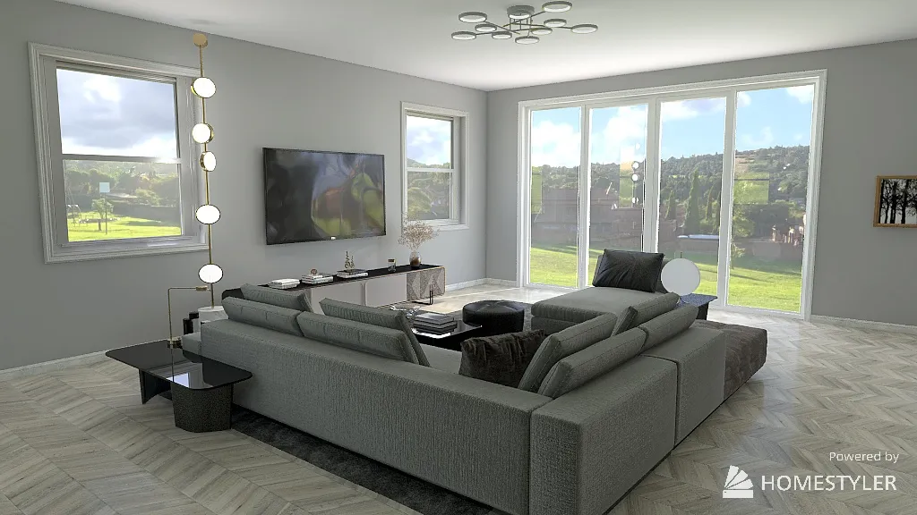 Modern Large Family Home 3d design renderings