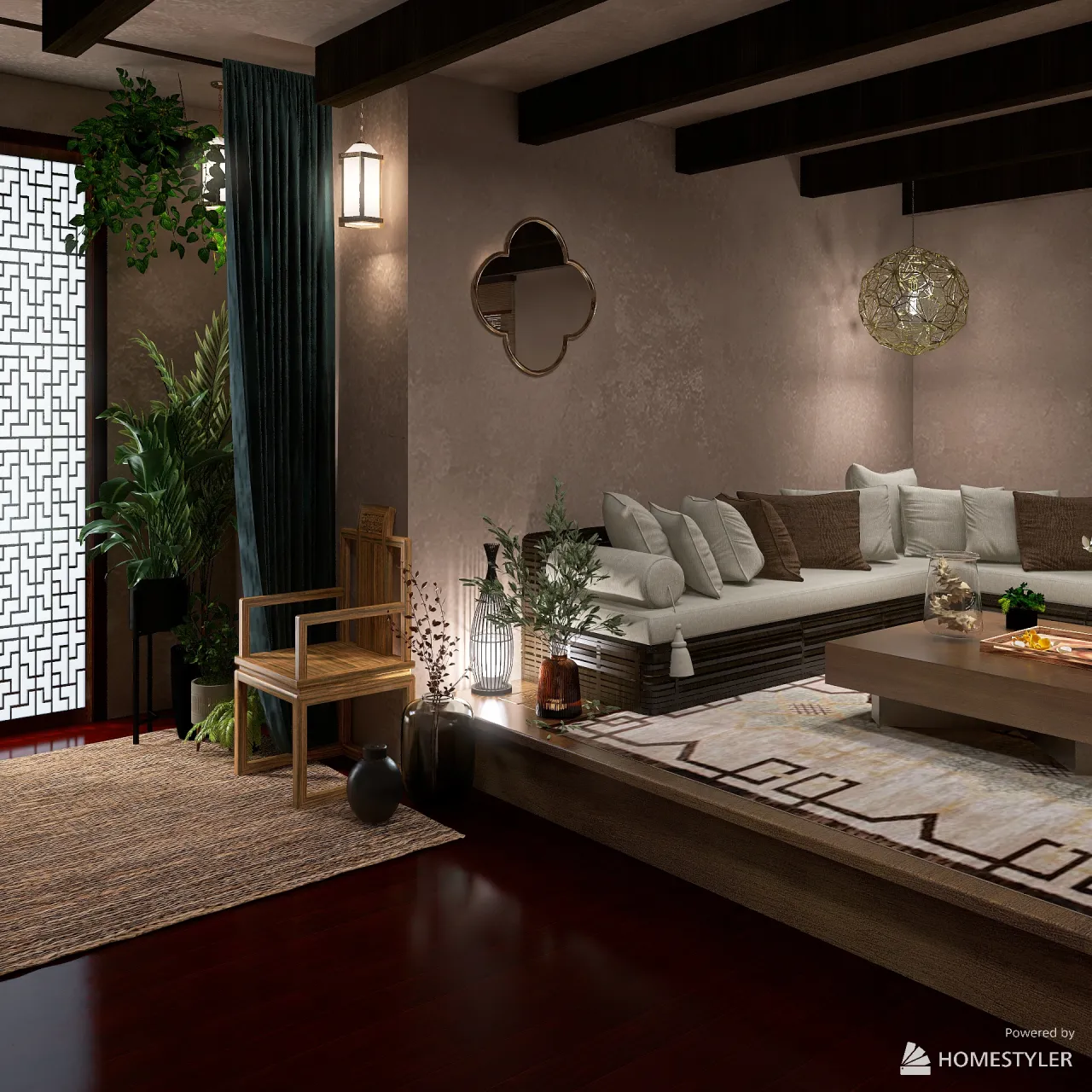 Moroccan style 3d design renderings