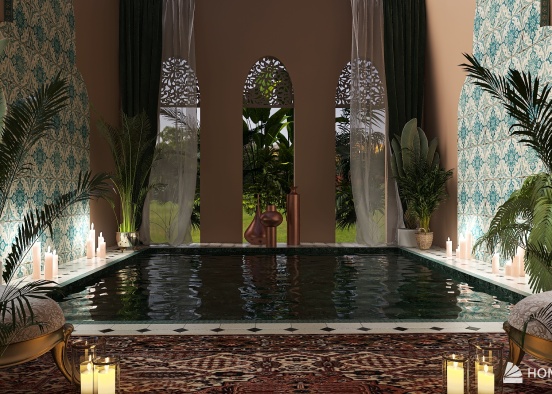Moroccan Pool Design Rendering