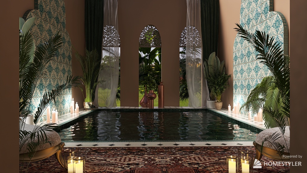 Moroccan Pool 3d design renderings
