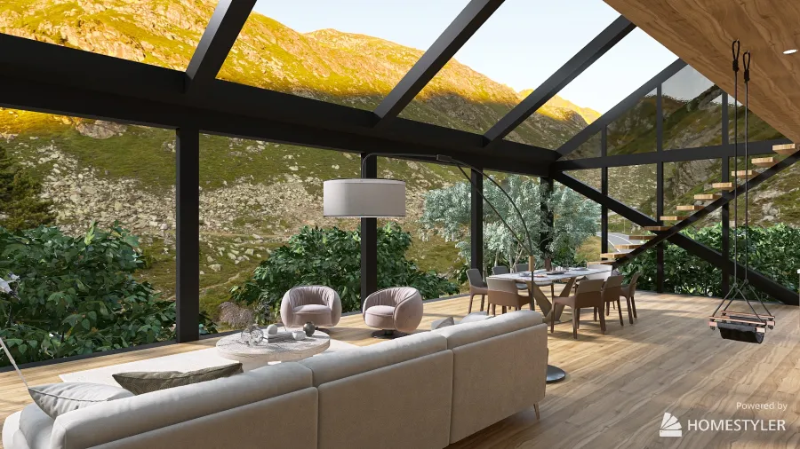 Mountain Retreat Haven: A Cozy Alpine Getaway 3d design renderings