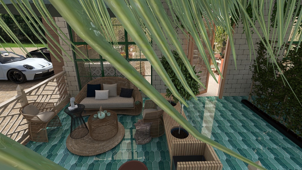 Bahama Breeze Restaurant | Tropical Glam Theme 3d design renderings