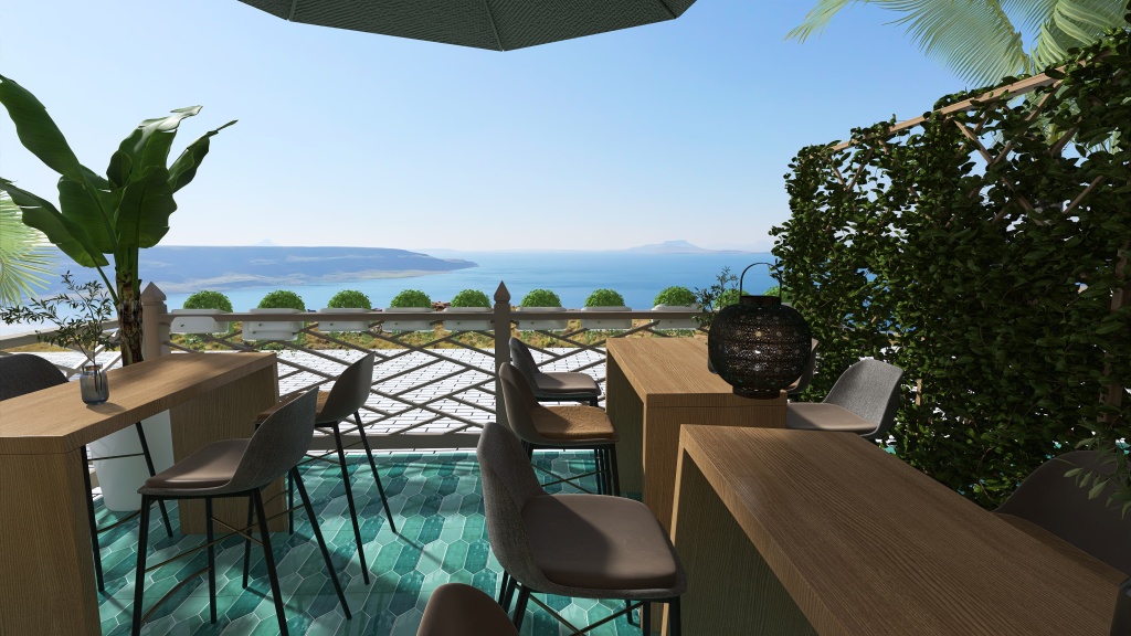 Bahama Breeze Restaurant | Tropical Glam Theme 3d design renderings