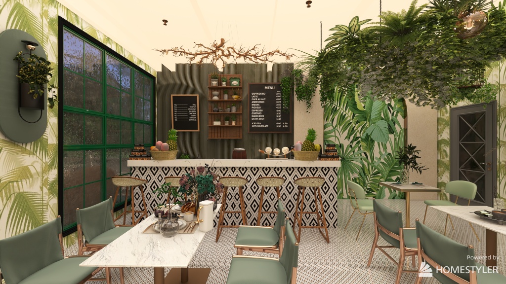 Dining area 3d design renderings