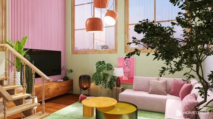 GIRLY APPARTEMENT IN NYC 3d design renderings