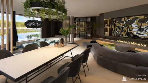 Open-Concept Living With a Sunken Conversation Area