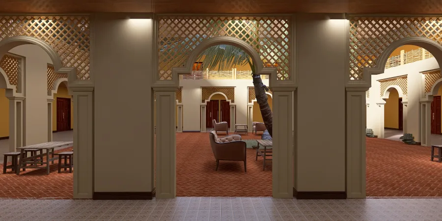Moroccan Hotel 3d design renderings