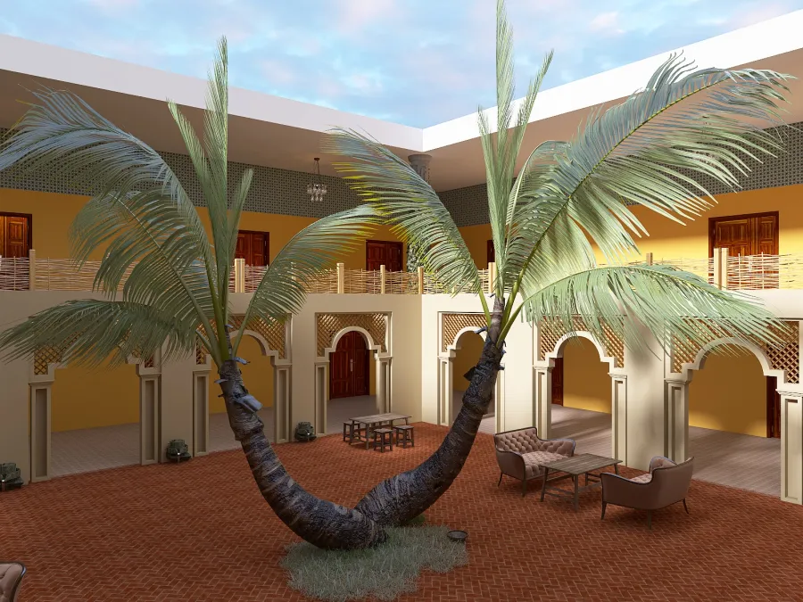 Moroccan Hotel 3d design renderings