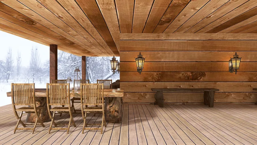 Ski Lodge 3d design renderings