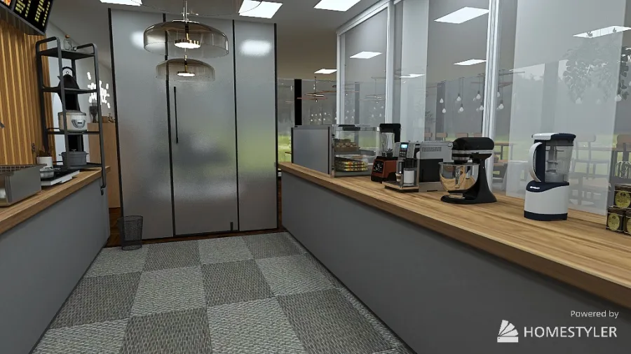 Tech Project- Cafe 3d design renderings