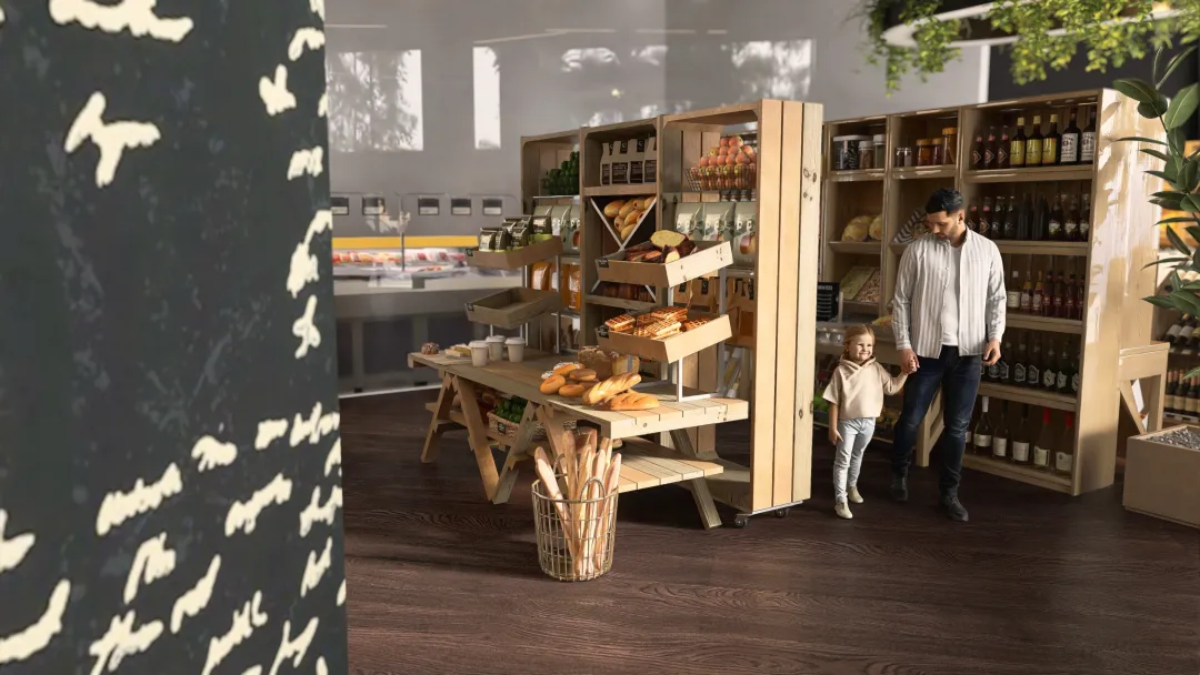 Project - Niche grocery store 3d design renderings