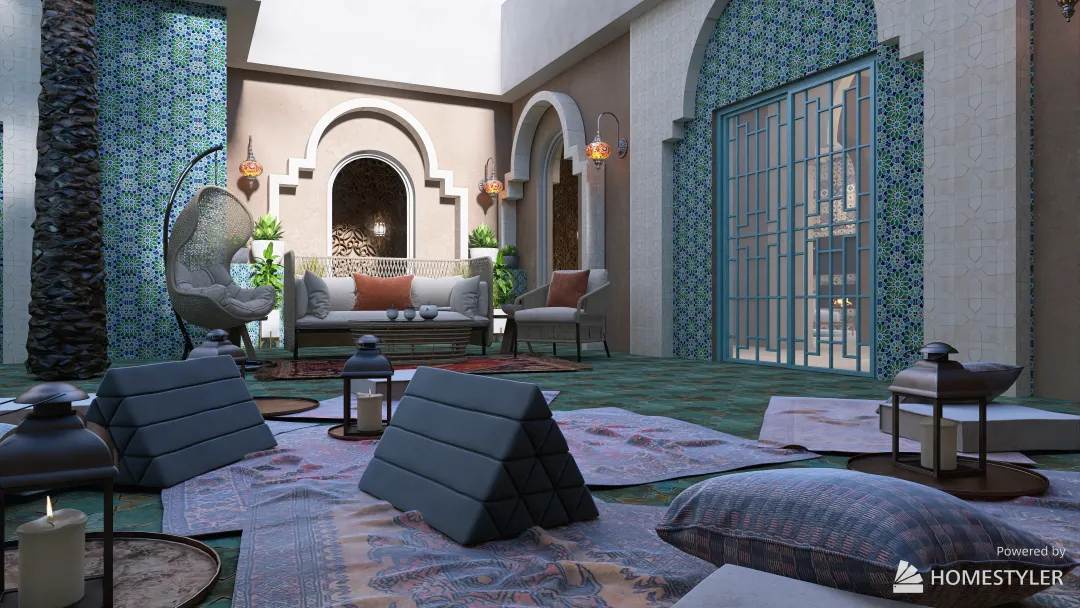 Moroccan clay 3d design renderings