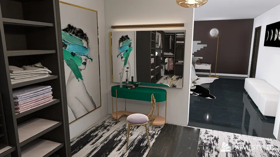 Guest  RM walk-in closet 3d design renderings