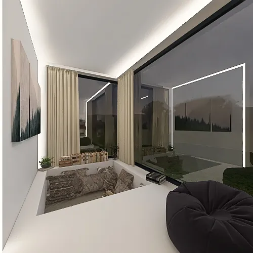 Relaxing bedroom with a special reading space 3d design renderings