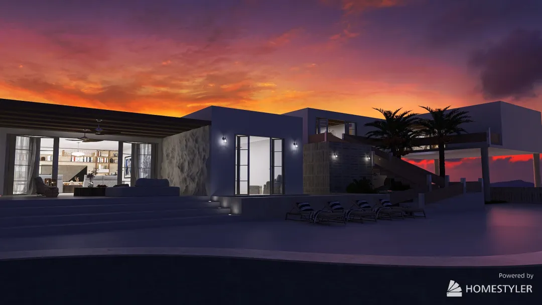 Hýpnos Beach House 3d design renderings