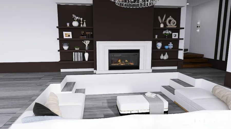Sunken space Living 3d design renderings