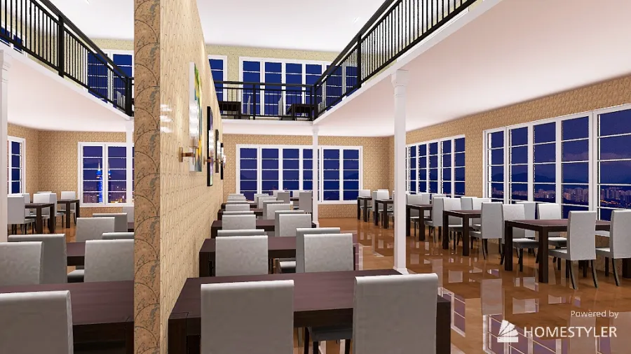 Restaurante 3d design renderings