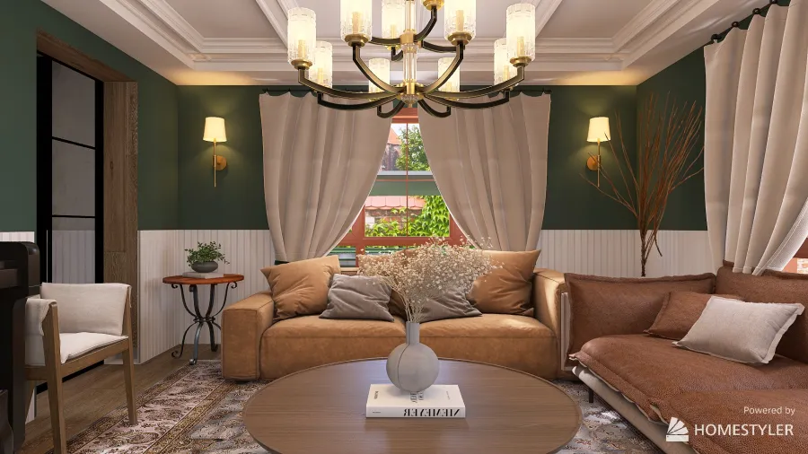 Formal Lounge 3d design renderings