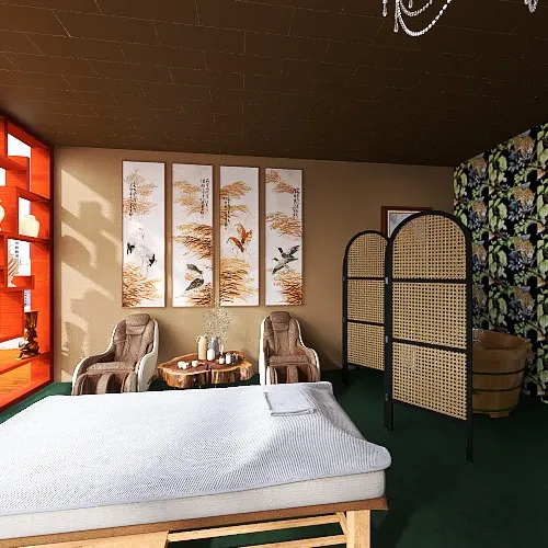 Sauna & Massage 3d design renderings
