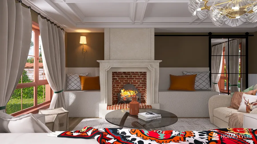 Dining & Living Room 3d design renderings
