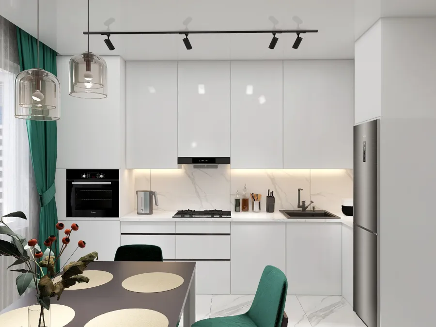 кухня столовая 3d design renderings