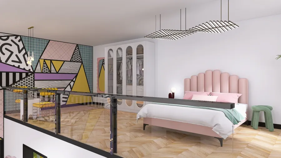 Memphis Apartment 3d design renderings