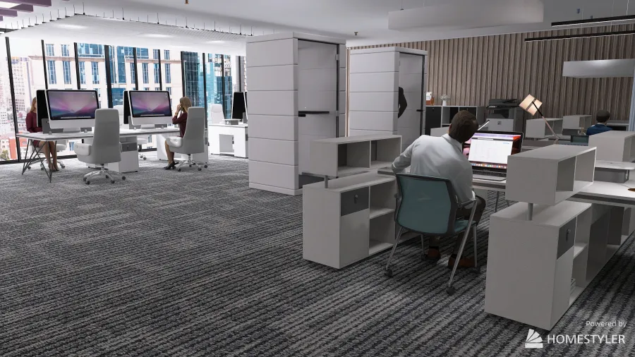 Office space - 1st Unispo 3d design renderings