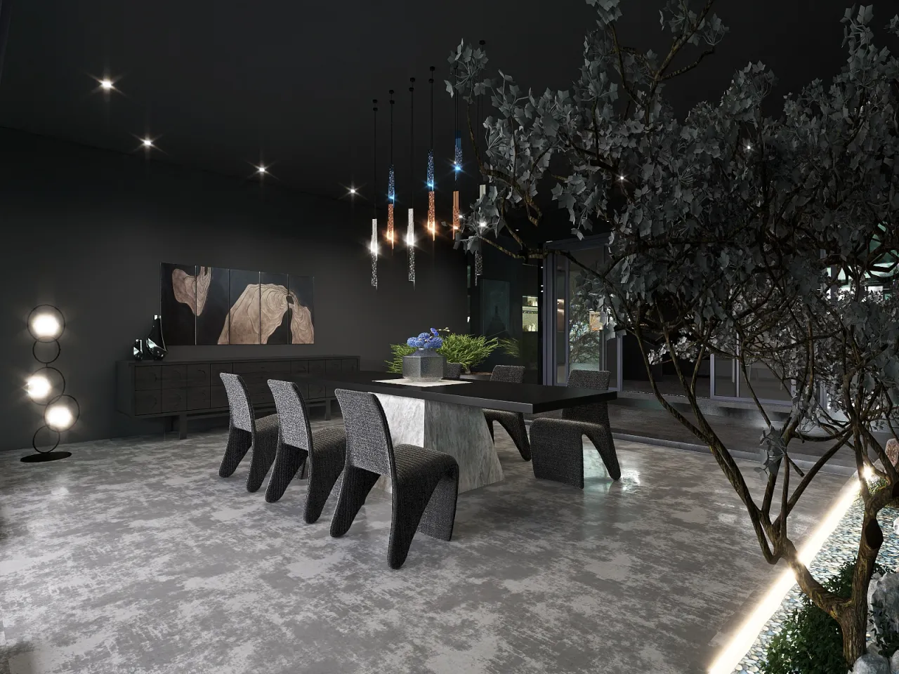 DiningRoom 3d design renderings