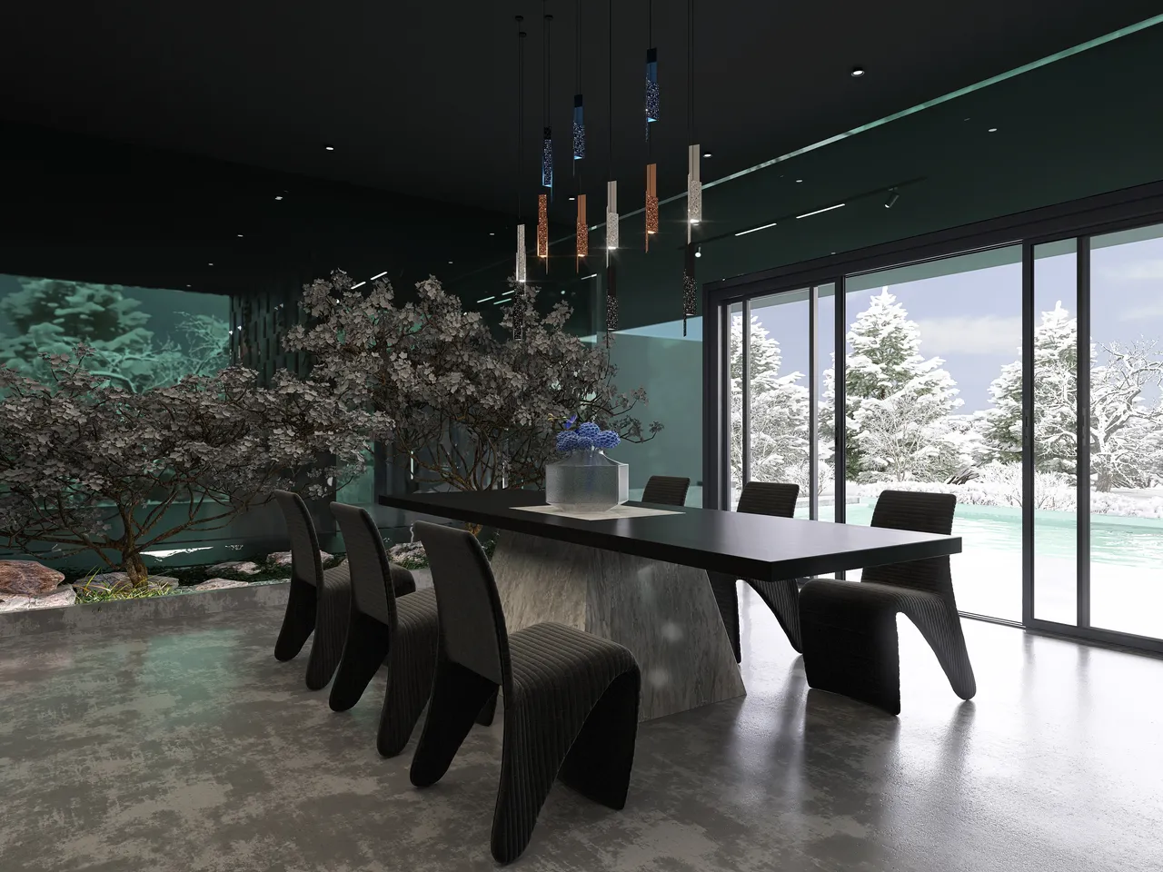 DiningRoom 3d design renderings