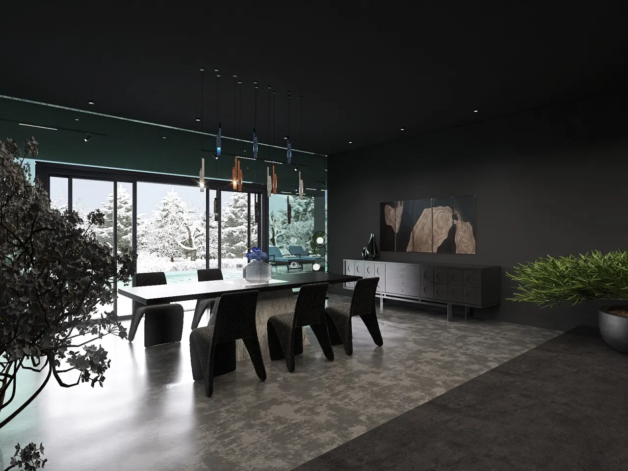 DiningRoom 3d design renderings