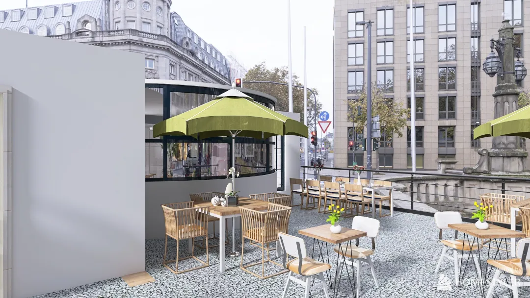 Charlottes Cafe 3d design renderings