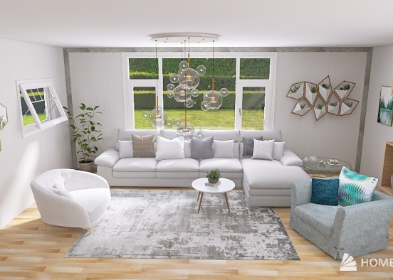 【System Auto-save】Scandanavian Style Living Room Design Rendering
