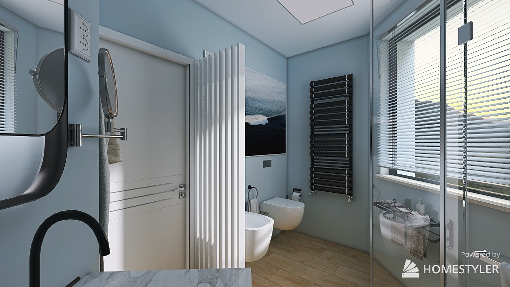 progetto bagno "la casa di elena" 3d design renderings