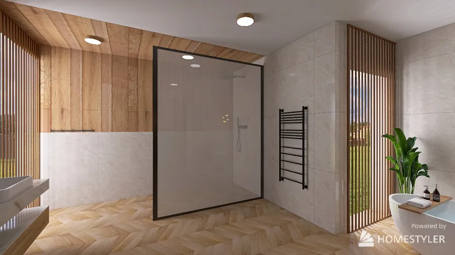 Master bath Dolna Banya 3d design renderings