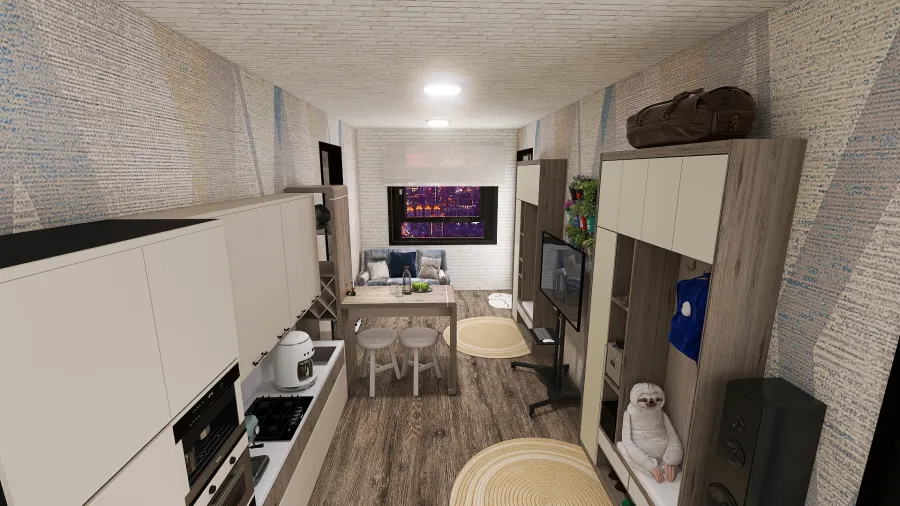 Double dorm room 3d design renderings