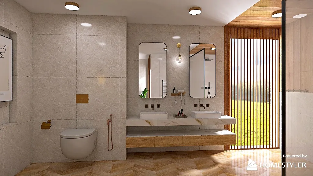 Master bath Dolna Banya 3d design renderings