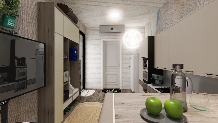 Double dorm room 3d design renderings