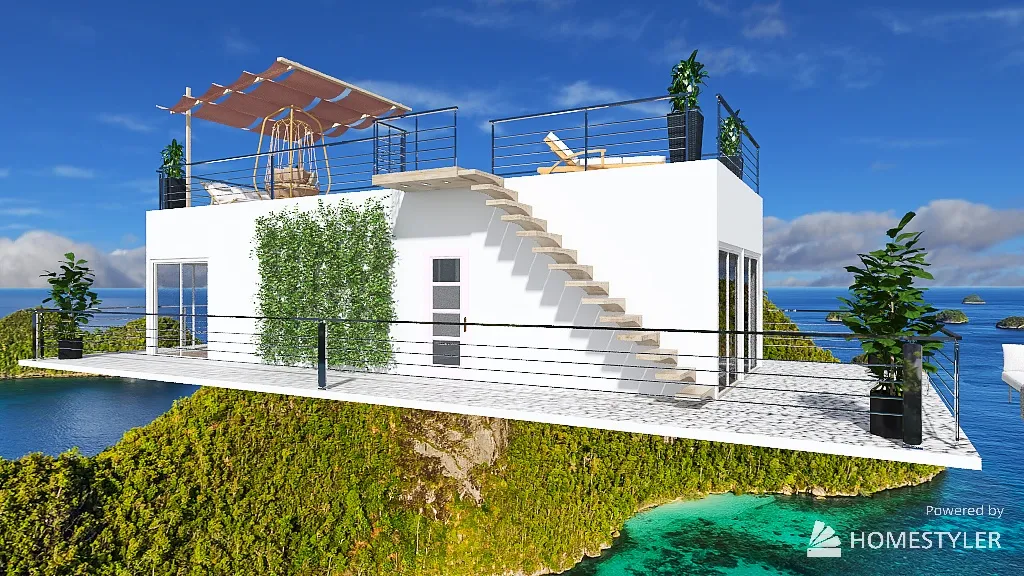 FLOATING HOUSE 3d design renderings
