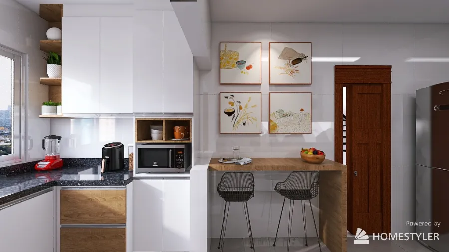 Cozinha AS 3d design renderings