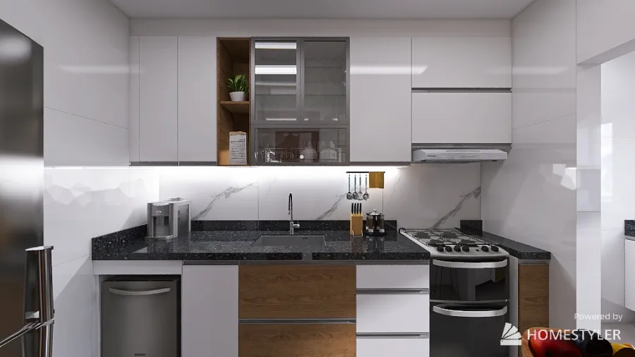 Cozinha AS 3d design renderings