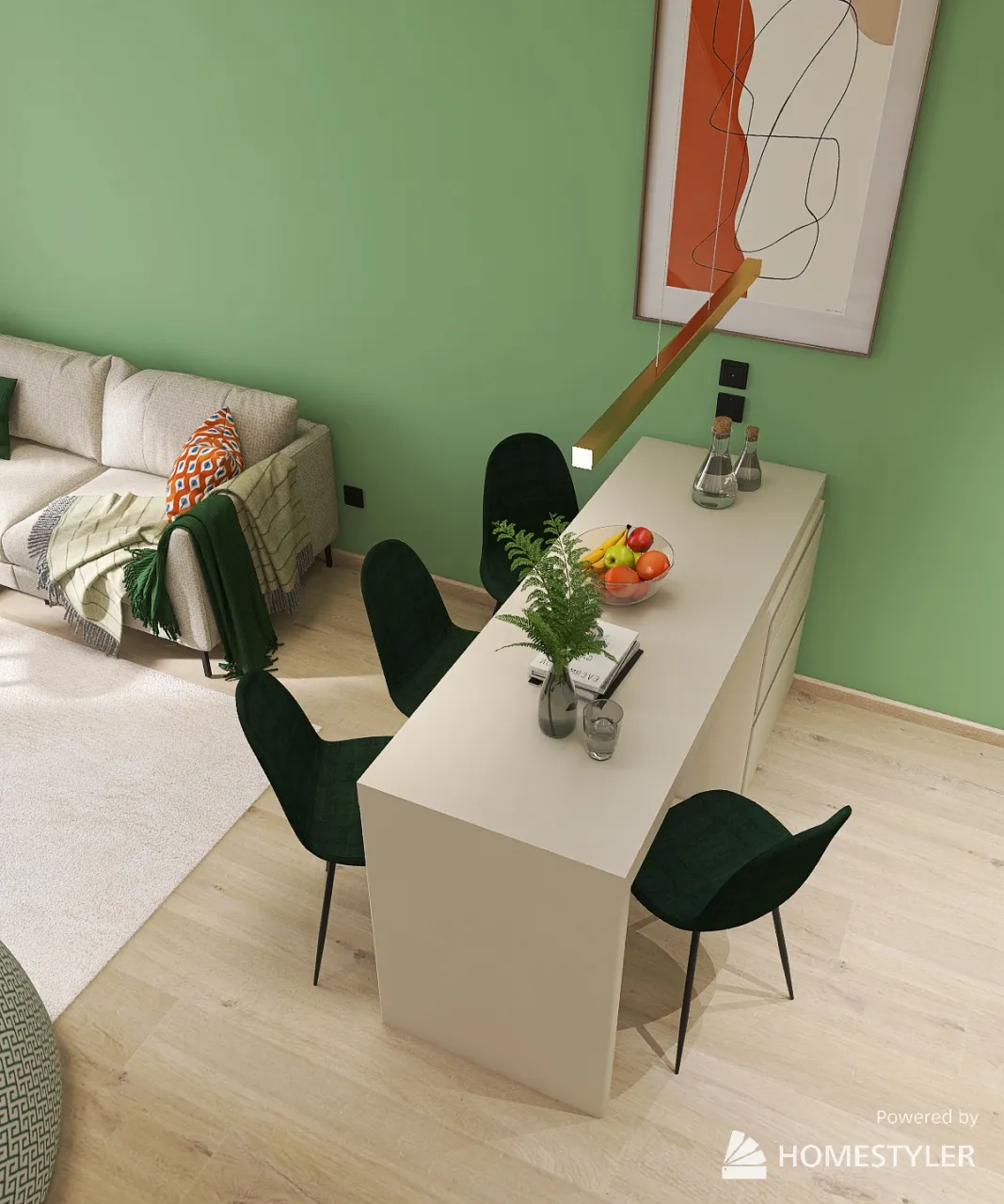 LivingDiningRoom 3d design renderings